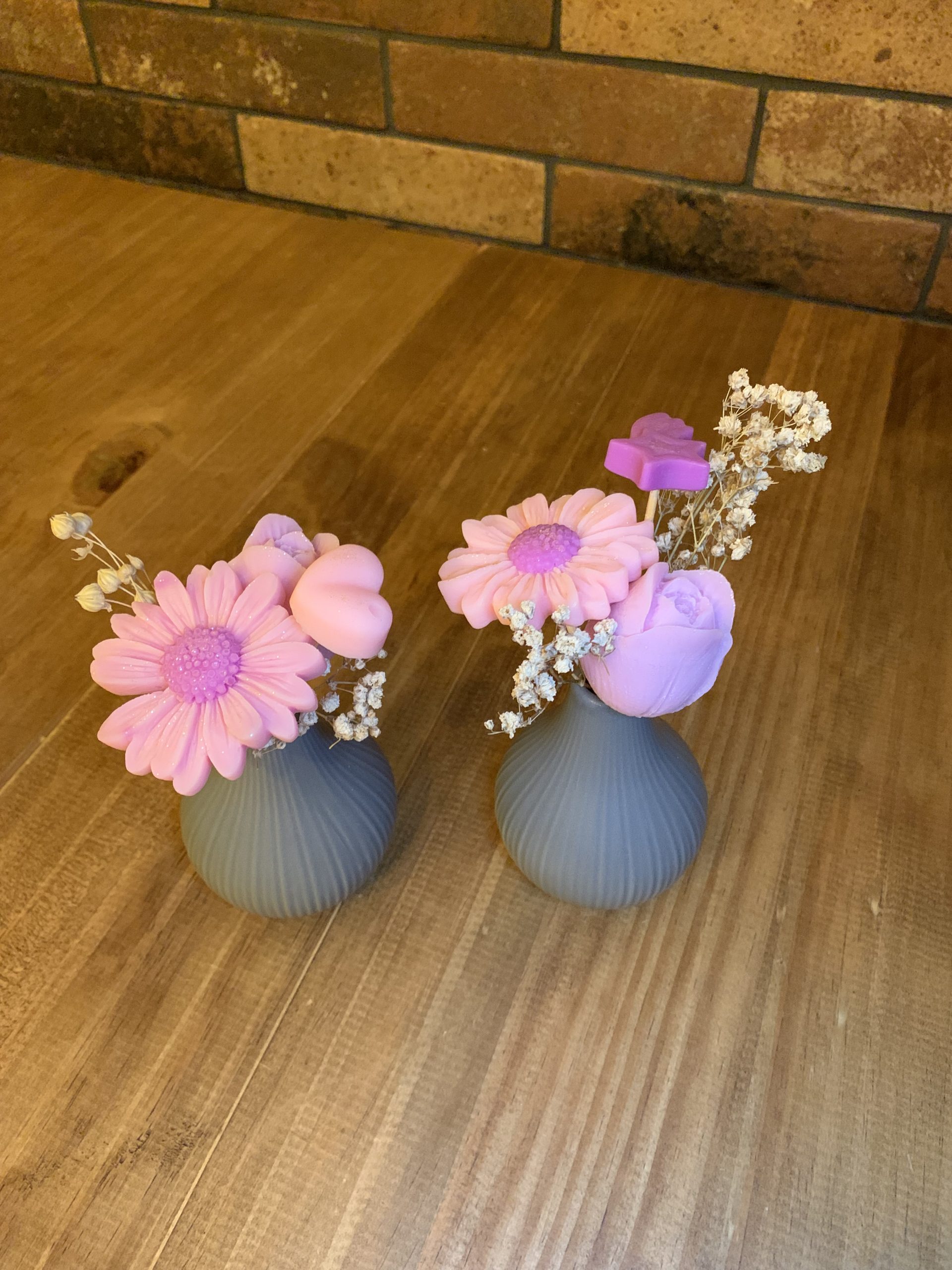 Petit bouquet éternel gris