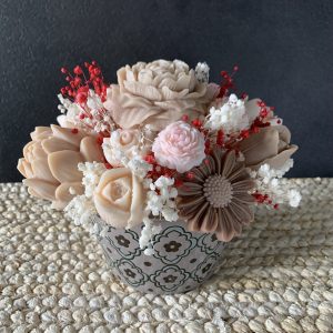 bouquet eternel de fondant parfum chocolat-noisette