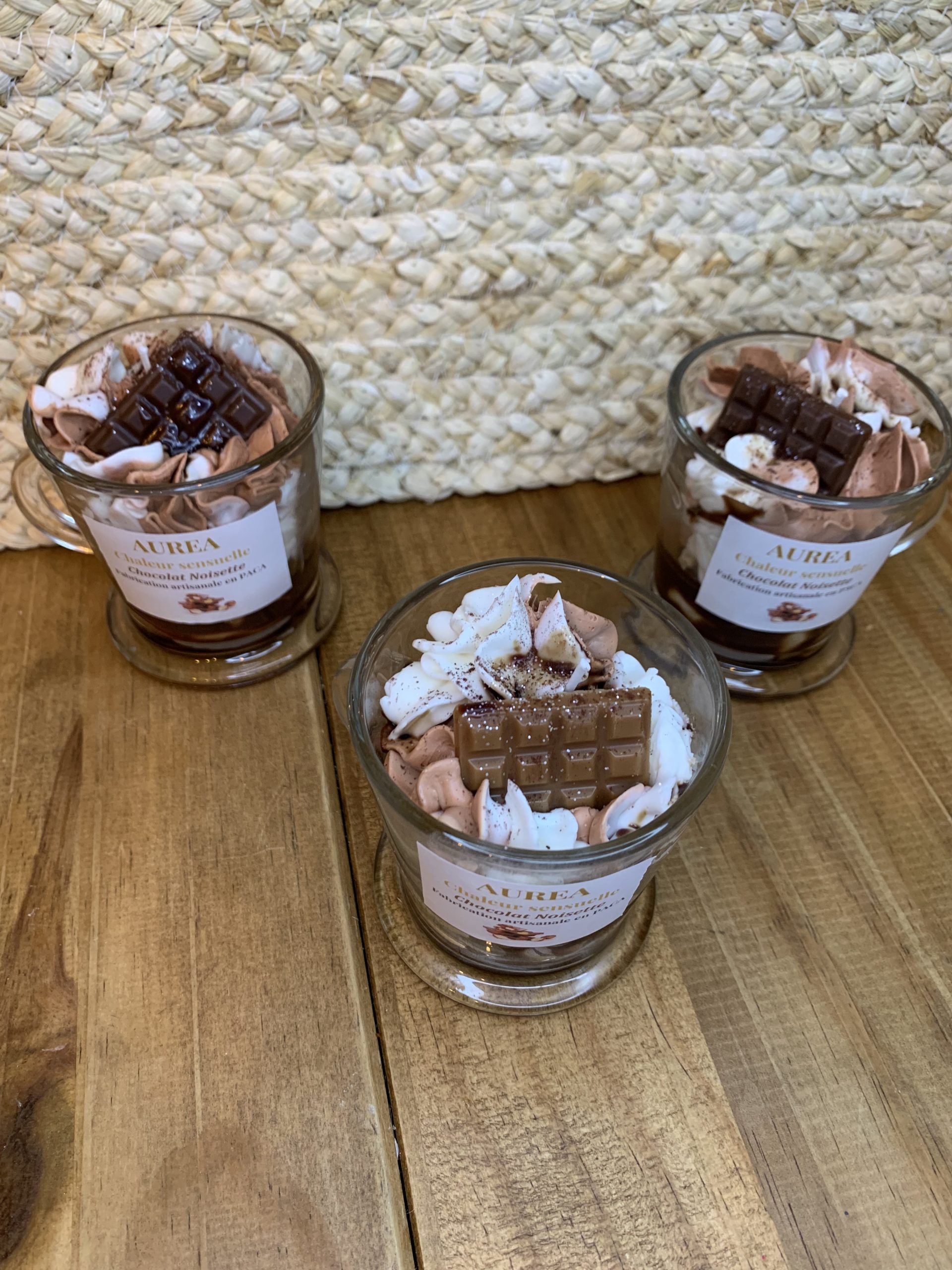Bougie gourmande chocolat noisette double chantilly – Image 2