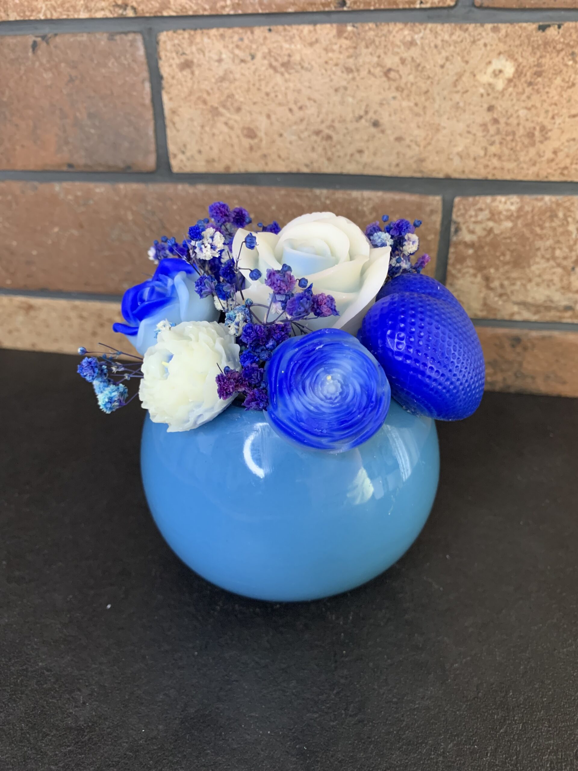 Bouquet éternel bulle bleue parfum fleur de coton – vue de face