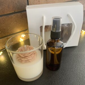 Coffret rituel duo Tonka bougie en verre et parfum d’ambiance 50 ml