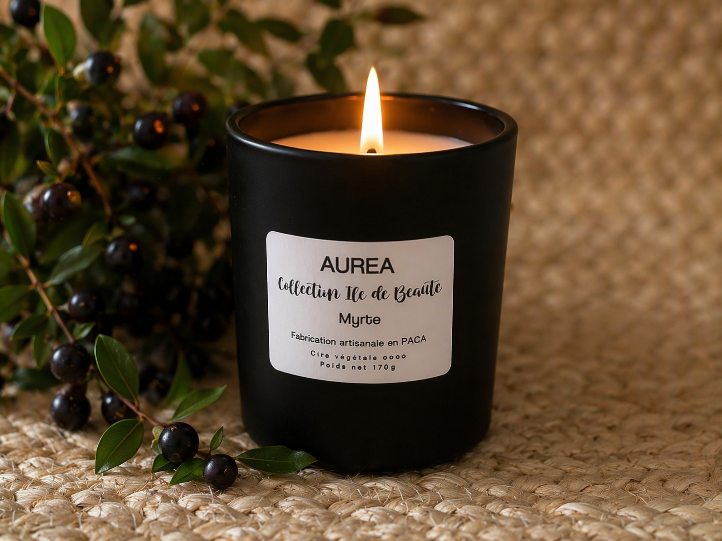 bougie ile de beauté myrte 170g ou 70 g