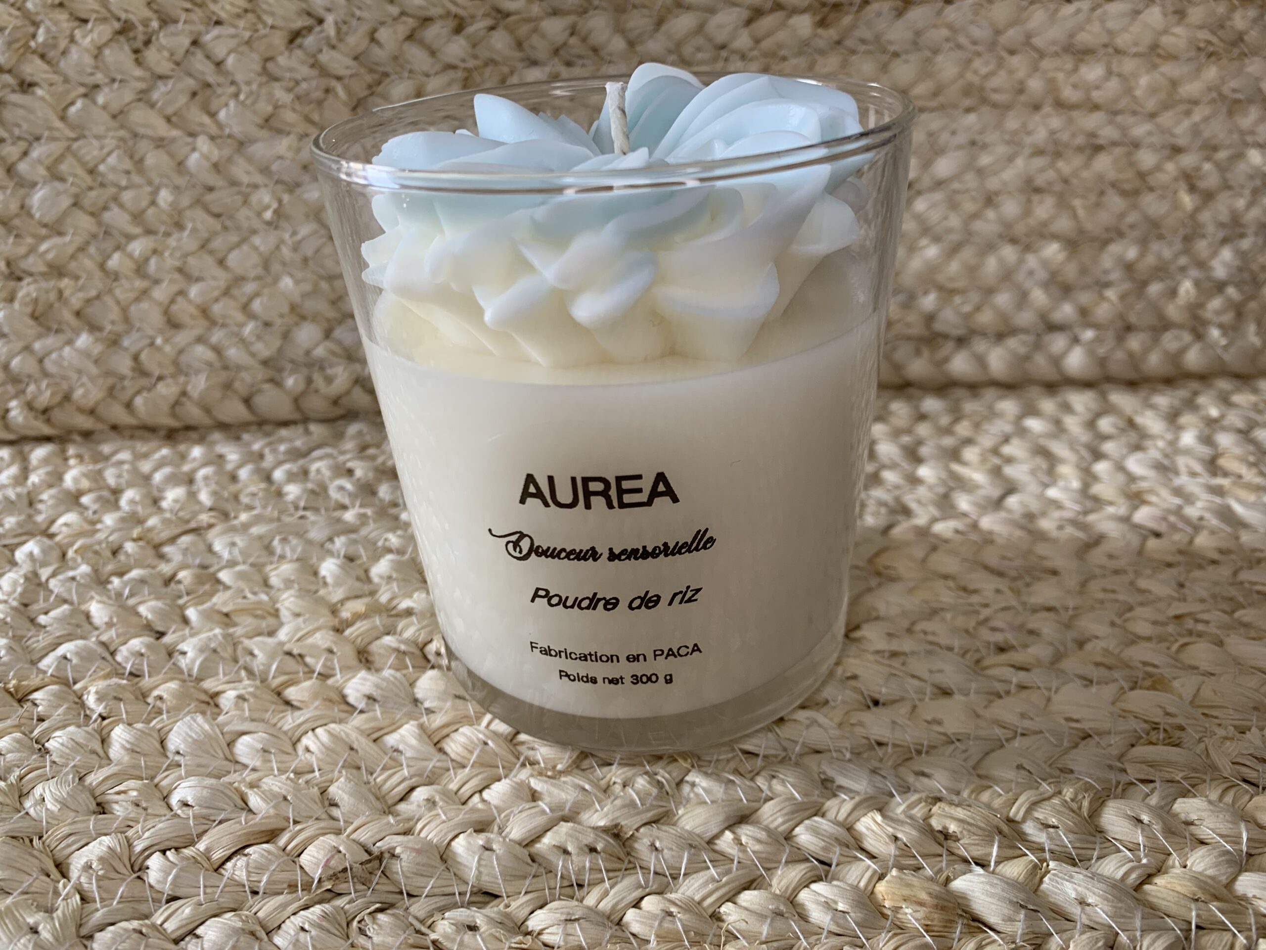 bougie poudre de riz parfum poudré Auréa des Sens
