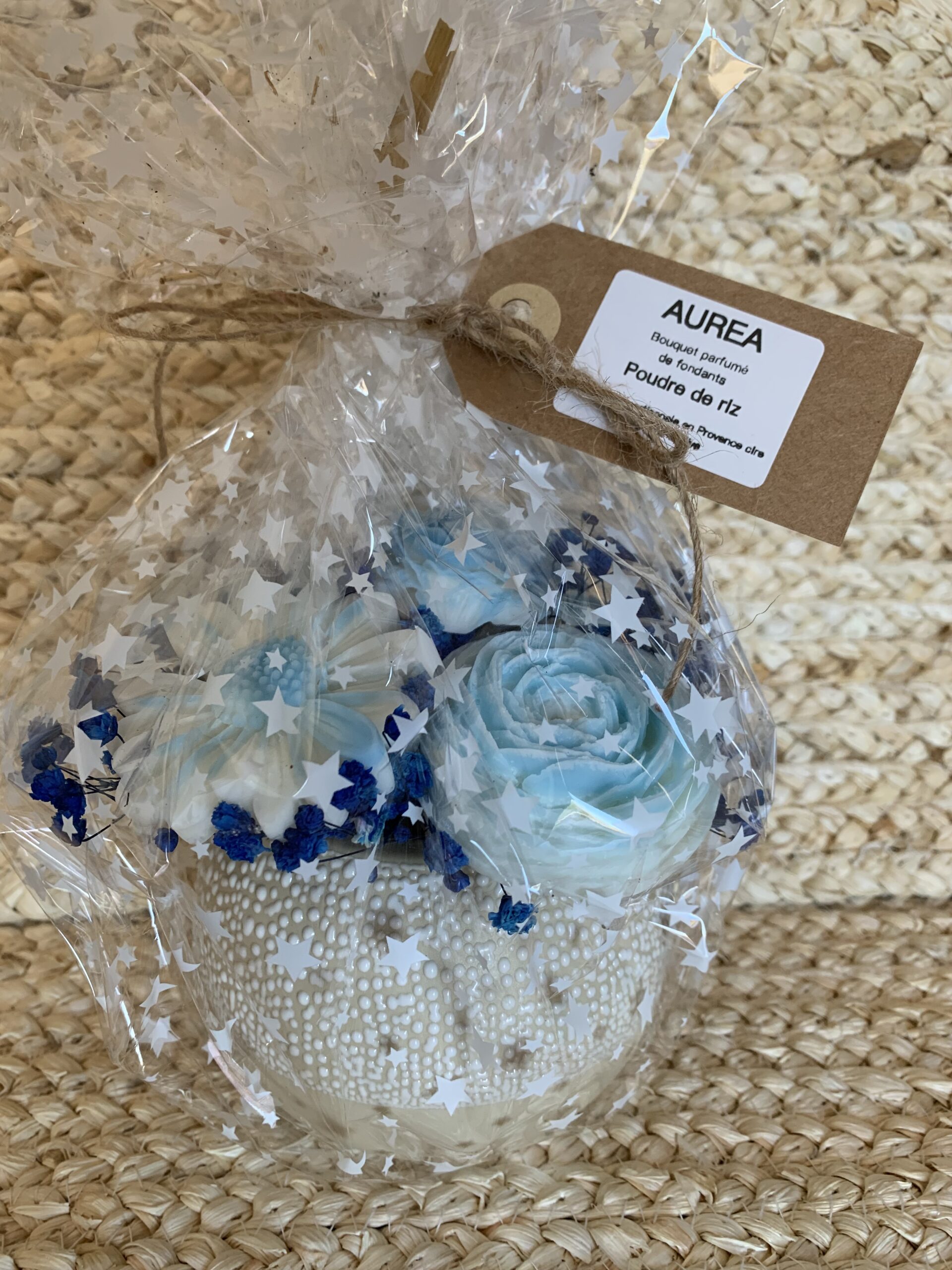Bouquet parfumé Poudre de riz emballé prêt à offrir pour la Fête des Mères