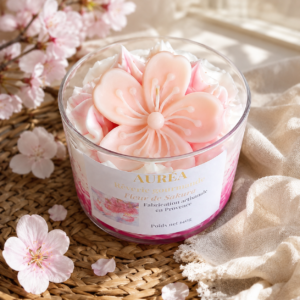 Bougie gourmande Fleur de Sakura artisanale Auréa des Sens